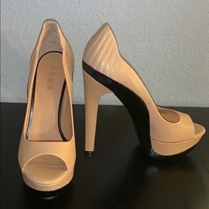 L.A.M.B. Clive Two-Tone Sky-High Heels